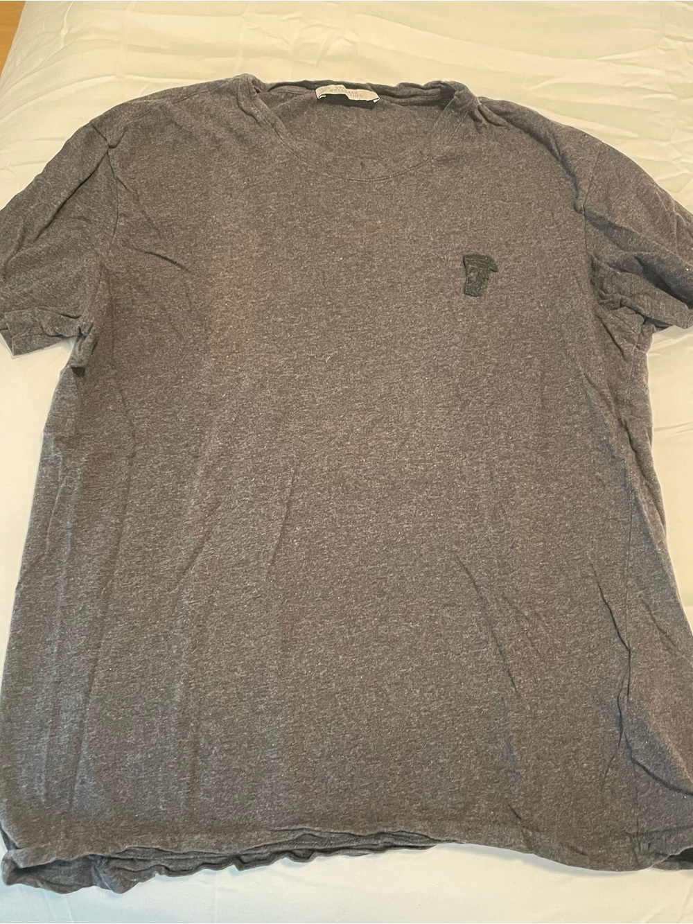 Versace Unisex Short Sleeve Crewneck T-Shirt - Charcoal Heather Gray